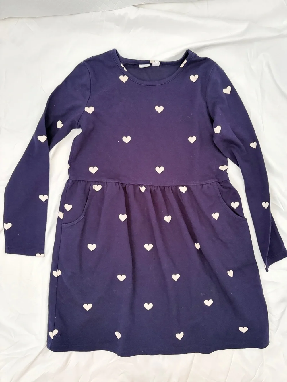 GAP Navy Dress with White Heart Print